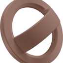 GONEZ Magnetic Phone Grip Compatible with MagSafe, Removable Silicone Loop Grip, Phone Ring Holder for Back of Phone for iPhone 17/16/15/14/13/12 Series, Brown