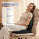 Ergonomic Seat Cushion, Office Chair Seat Cushions with L-Shaped Design, Memory Foam Orthopedic Cushion with Coccyx Hollow, Lumbar Support & Tailbone Pain Relief for Car, Truck, Gaming Chair (Black)