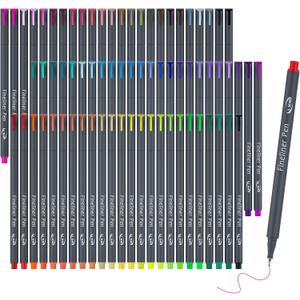 Vanstek 72 Colors Journal Planner Colored Pens, Fineliner Pens for Journaling, Writing Coloring Drawing, Note Taking, Calendar, Planner, Art Office School Gift Supplies
