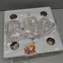 Bestier Chrome Modern Crystal Square Raindrop Chandelier Lighting Flush Mount LED Ceiling Light Fixture Pendant Lamp for Dining Room Bathroom Bedroom Livingroom 4 GU10 Bulbs Required 12" Wide 20" High