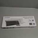 TopMate Wireless Keyboard and Mouse Ultra Slim Combo, 2.4G Silent Compact USB 2400DPI Mouse and Scissor Switch Keyboard Set with Cover, Batteries Included, for PC/Laptop/Windows/Mac - White