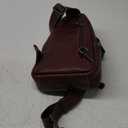 Genuine Leather Sling Bag for Men and Women Crossbody Shoulder Bag Sling Backpack Chest Purse Cross Body Pouch (Burgundy)