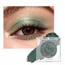 3 x Glitter Eyeshadow, Metallic Shimmer Single Eye Shadow, Emerald Gleam | Glitter sparkle and metallic shimmer with smooth blendable texture, long-lasting wear and highly pigmented color for any look