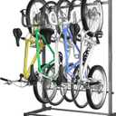 WALMANN Freestanding Bike Stand for Garage, 5 Bikes Vertical Bike Storage Stand Heavy Duty Bike Floor Stand, Holds Up to 70 lbs/Hook