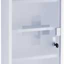 18122 Medicine Cabinet, Metal, White, 30 x 12 x 60 cm