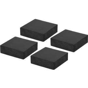 PATIKIL Rubber Anti-Vibration Pads, 4 Pcs Square Vibration Isolation Mats 2" x 2" x 0.6" for HVAC Air Conditioner Air Compressor Washer Dryer, Black