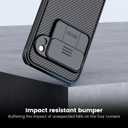 Nillkin for Google Pixel 9 Pro XL Case with Slide Camera Cover, Camera Lens Protector Privacy, Thin Slim Fit, Shockproof Protective, 0.9mm Raised Lens Bezel, TPU+PC Dual Protection - Black