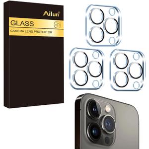 Ailun 3 Pack Camera Lens Protector for iPhone 15 Pro & iPhone 15 Pro Max,Tempered Glass,9H Hardness,Ultra HD,Anti-Scratch,Easy to Install,Case Friendly [Does not Affect Night Shots]
