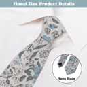 Mantieqingway Men Skinny Tie Cotton Floral Necktie for Wedding Groomsmen Tie (23)