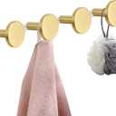 Gold Brass Coat-Hooks Wall-Mounted - 5 Pack Modern Decorative Heavy Duty Rack for Hanging Towel Hat (Style B)