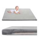 Baby Play Mat for Floor,1.3" Thick Soft Foam Playpen Mat with Removable Washable Cover,Waterproof & Anti-Slip 50" x 50" Nursery Rug for Tummy Time,Kids Crawling Mat for Toddlers Infant,Grey