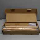 Zeerobee Wood Curtain Rods for Windows 66 to 120, 1 Inch Heavy Duty Drapery Rods with Imitation Wood Grain Leaf Pattern Finials, Indoor/Outdoor Modern Curtain Pole, 32"-120", Brown