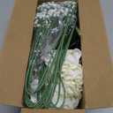 Dolicer 24 Pcs Babys Breath Artificial Flowers Rose Bouquet, White Rose Baby Breath Flowers Artificial Bulk, Real Touch Fake Babys Breath Gypsophila Bouquet for Wedding Party Arrangements Home Decor