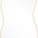 HOMECOOKIN 46" H x 26" W Irregular Wall Mirror, Asymmetrical Decorative Mirror with Gold Aluminum Frame, Wavy Abstract Gold Mirror, for Living Room, Bedroom, Bathroom, Entryway, Cloakroom