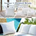 puredown 22x22 Outdoor Pillow Inserts, Set of 2, Fluffy Soft Waterproof Down Alternative Square Form Sham Stuffer for Porch Swing Sofa Couch Cushion Patio Furniture