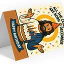 Happy December Birthday Gifts, Happy Birthday Card for Men, Women, Husband, Wife, Mom, Dad, Grandma, Friends, Family, Anyone