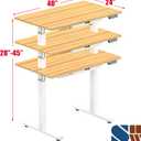SHW 40-Inch Electric Height Adjustable Standing Desk with Drawer, Memory Preset and Cable Management Tray, Oak