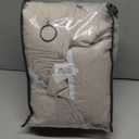 Dark Flax Linen Pinch Pleated Curtains 105 Inches Long for Bedroom Taupe Beige 100% Black Out Floor to Ceiling Sound Dampening Double Layer Living Room Darkeing 2 Panels Burlywood Birch Windows Drape