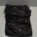 6 Packs 12 x 72 inches Sequin Table Runner, Black Glitter Table Runner for Birthday Party Supplies Wedding Engagement Baby Shower Holiday Celebration Event Decorations