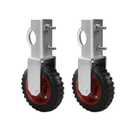 Gate Wheel 6 inch Farm Gate Wheel, 2 Pack Gate Support Wheel with 1-3/8" Thru 2-1/2" Gate Use, Chain Link Fence Metal Tub Gate Farm Gate Wheel Under Mount Farm Gate Caster to Prevent Dragging (Red)
