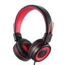 Noot products Kids Headphones with Microphone K12 Stereo 5ft Long Cord with 85dB/94dB Volume Limit Wired On-Ear Headset for iPad/Amazon Kindle,Fire/Toddler/Boys/Girls/School (Red Black)