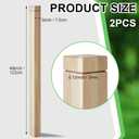CroBlissful 2 Pcs 3" x 3" x 48" Solid Poplar Stair Newel Post with a Single Groove Notched Newel Wood Balusters for Staircase Interior Railing Newels for Stair Handrails