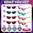 Kingdder 16 Pack Kpop Party Favors Cat Eye Sunglasses for Y2k Fans Women Kpop Star Birthday Party Favors 50s Cosplay Supplies