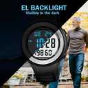 Mens Pedometer Watch for Walking Step Counter Watch No Charging, No App Connection, with EL Backlight. Simple, Practical Choice for Mobile-Free Fitness Enthusiasts TIMEURE-2308