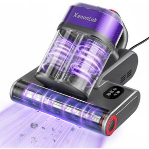 Mattress Vacuum Cleaner, 18000Pa Bed Vacuum Cleaner, 275nm UV-C Light & Ultrasonic 140F Heat with High-Speed Deep Tapping, Versatile Handheld Vacuum for Bed, Sofa, Couch, CribCorded