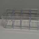 Clear Acrylic Shoe Rack for Kids 2 Pack Clothing Drawer Organizer Baby Dresser Organizer 4 Sections Stackable Baby Shoe Organizer for Closet, Nursery & Entryway, Toddler Shoe Storage Shelf