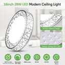 Lightania 16 Inch Flush Mount Ceiling Light, Modern Brushed Nickel LED Ceiling Light Fixture, 28W 2800LM 2700-6500K Adjustable, Dimmable Ceiling Lights for Bedroom, Kitchen, Hallway, Bathroom, ETL