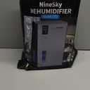 NineSky Dehumidifiers for Home, 95 OZ Water Tank, (1000 sq.ft) Dehumidifiers for Bathroom Bedroom Basement with Auto Shut Off,7 Colors LED Light(Gray)