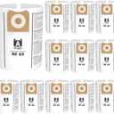 12 Pack 23743 VF3502 Vacuum Bags Compatible with Ridgid 12 to 16 Gallon Wet Dry Vacuums, High Efficiency Replacement Filter Bags for Model WD1950 WD1956 WD1850 WD1851 RV2400HF WD1450 WD1680 WD1270