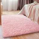Ophanie Upgrade 4x6 pink Rugs for Bedroom, Dark Blue Fluffy Shaggy Soft Carpet, Navy Indoor Floor Carpet for Kids Baby Boys Teen Dorm Room, Nursery,Home Decor Aesthetic