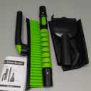 45.6" Ice Scraper and Snow Brush for Car Windshield [Silicone Bristles] ,3-in-1 Extendable Emergency Snow Shovel with Ergonomic Foam Grip and 360° Pivoting Brush Head for Christmas Car Auto Truck SUV, Green