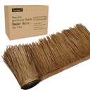 Vaotais Premium Mexican Style Artificial Palm Thatch Roof Rolls. 5 Lengths, 2 Colors. Waterproof. Easy Install. Ideal for Tiki Bars, Parties, Gardens & Fences (4ft x 16in - Palm Color Thatch)