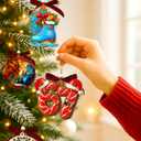 4 x 67 Christmas Ornament - 67 Ornaments for Christmas Tree 2025 - Funny 6 7 for Teens, Kids - Viral Xmas Acrylic Decoration, Teen Girls Trendy Stuff - Meme Funny White Elephant Gifts