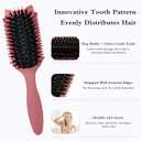 2 x Curl Defining Brush, Curly Hair Brush for Curls, Waves and Coils, Volumizing and Detangling Brush for Women, Reduces Frizz and Pulling, Defines and Shapes Curls Gently (Pink)