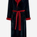 Alexander Del Rossa Mens Robe with Hood, Plush Fleece Hooded Mens Bathrobe, Big and Tall Bath Robe for Men XL