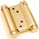 2 Pairs (4Pcs) of 3" Stainless Steel Cafe Saloon Door Swing Self Closing Double Action Spring Hinge Brass w/Screws