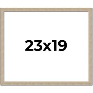 23x19 Frame Grey Solid Wood Picture Frame Width 1 Inches | Interior Frame Depth 0.5 Inches | Weatherly Distressed Photo Frame Complete with UV Acrylic, Foam Board Backing & Hanging Hardware