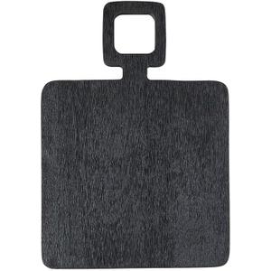 Santa Barbara Design Studio Cutting Boards and Serving Trays Square Handle Wood Charcuterie Board, Small, Black