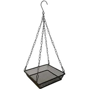 Hanging Bird Feeder Tray Platform Metal Mesh Seed Tray for Bird Feeding Outdoor Garden Decoration for Backyard Attracting Wildbirds