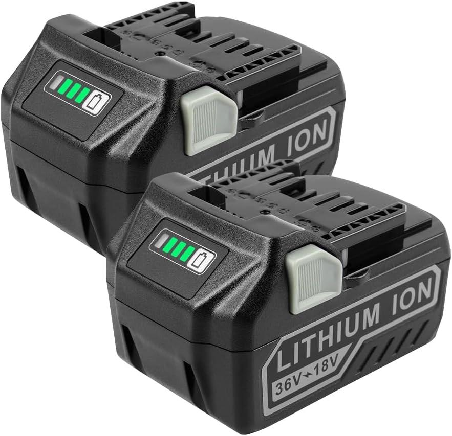 Futurebatt 3.0/6.0Ah Replacement Battery for Metabo HPT 18V/36VHitachi MultiVolt 371751M 372121M BSL36A18 BSL36B18 for Slide Style MAX Cordless Tools Lithium-ion Battery 2 Pack