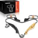 A-Premium Engine Timing Chain Kit W/Tensioner & Guide [fits DOHC, V6 3.5L 3.7L] Compatible with Ford F-150 11-12 15-16, Explorer Mustang 11-17, Taurus, Transit-150 & Lincoln MKS, MKZ, MKX & More