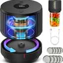 Mason Jar Vacuum Sealer - Electric Vacuum Sealer for Jars with Wide and Regular Mouth Mason Jars, Vacuum Sealing Machine for Food Storage - Black