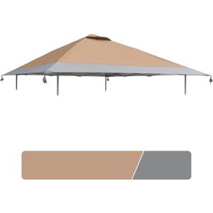 13x13 Canopy Replacement Top with Air Vent Fit for Coleman Oasis 1606532 2156426 2156428, 300D Oxford Waterproof Silver Coated Pop Up Canopy Tent Cover for Outdoor (Replacement Top Only)