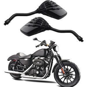DREAMIZER Universal Motorcycle Black 8mm/10mm Skull Skeleton Hands Side Rear View Mirrors Compatible with Harley XL Softail Honda Yamaha Suzuki Kawasaki Old School