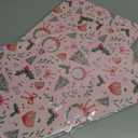 2 x GIOLAINY Pink Christmas Wrapping Paper for Girls Women Kids - Holiday Gift Wrap with Ornaments, Xmas Trees, Berries & Wreaths Designs - 4 Sheets (28 x 40 inches), Easy to Store