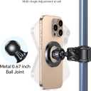 Coolpow Gym Magnetic Phone Holder Mount for MagSafeStrong Magnets Stroller Phone Holder Adjustable Stand Clamp, with Gym Equipment, Stroller, Shopping Cart, Treadmill for iPhone 17 Pro Max 16 15 14